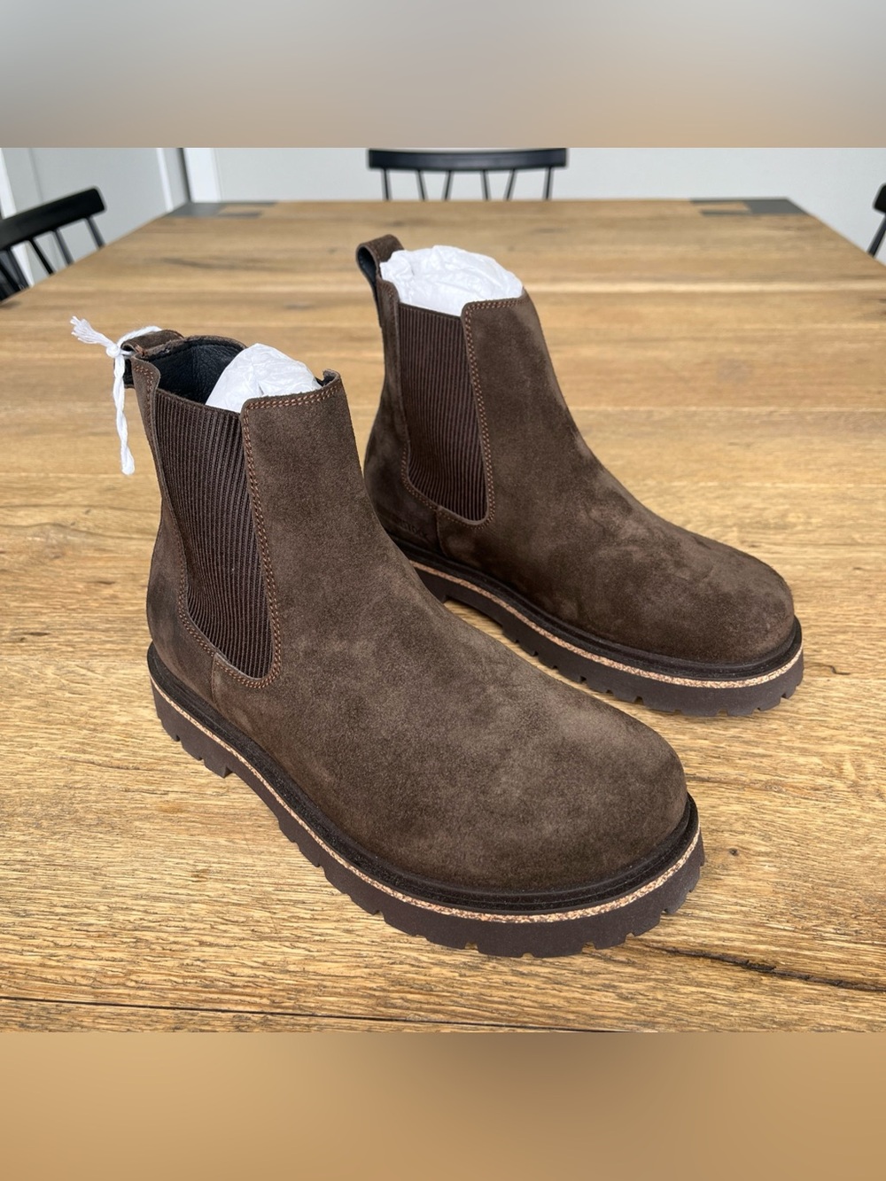 Size 8W / EU 39 Birkenstock Highwood Slip On Chelsea Boot in Mocha 1025758 - Picture 8 of 9